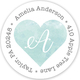 Watercolor Heart Round Address Labels Image 5 of 6